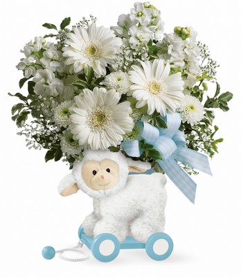 Teleflora's Sweet Little Lamb - Baby Blue